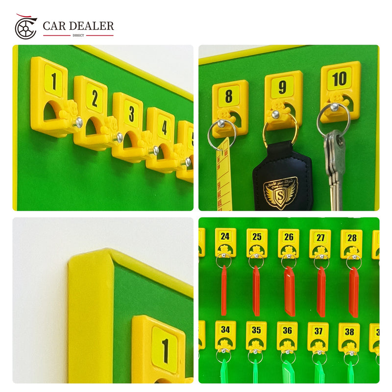 50 Hook Pet-Themed Wooden Key Holder Board