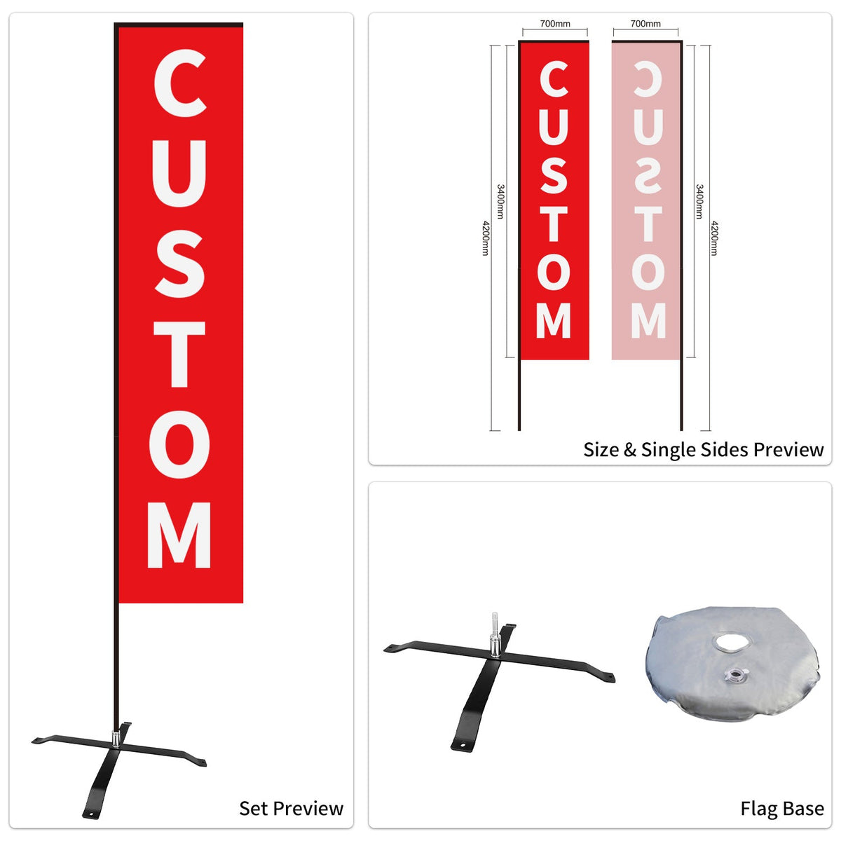 Custom Branded Flat Top Flags