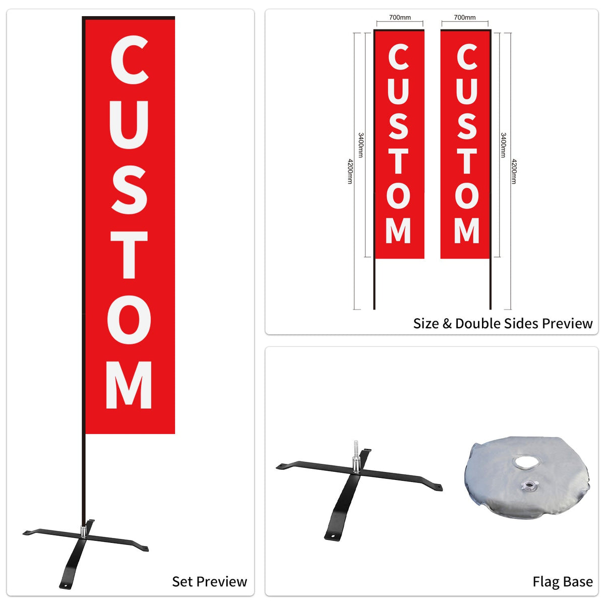 Custom Branded Flat Top Flags