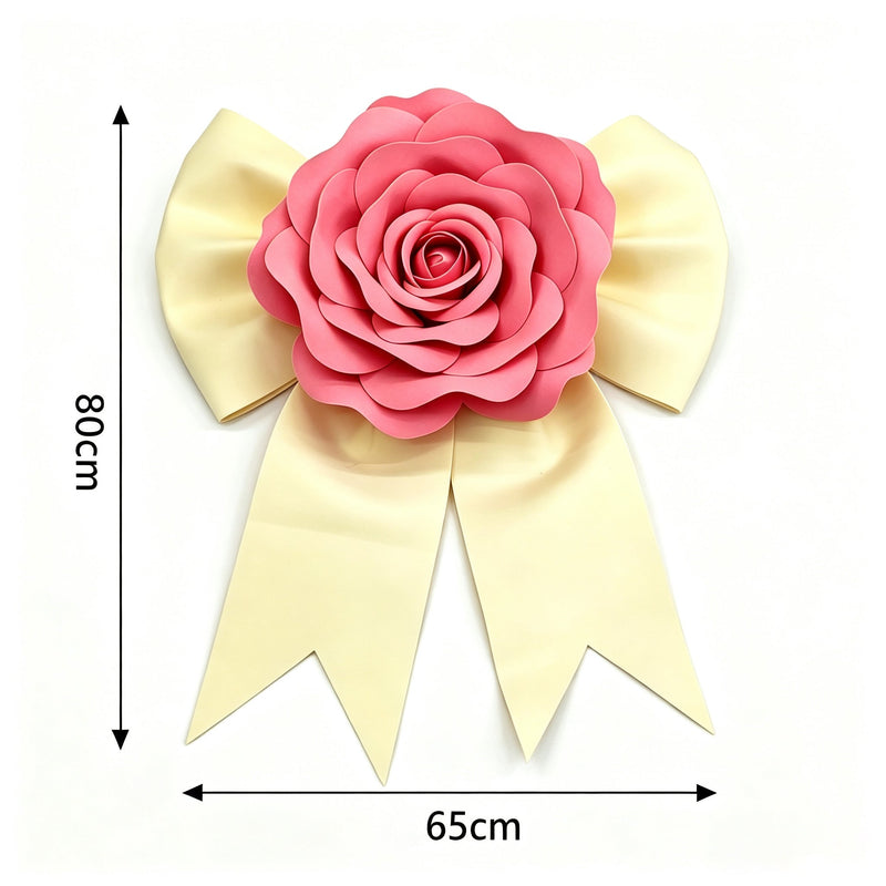 Magnetic Large Floral New Car Delivery Bow – Decorative Flower Car Gift Bow