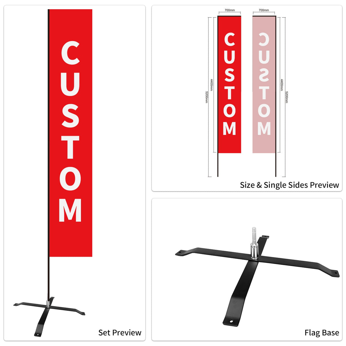 Custom Branded Flat Top Flags