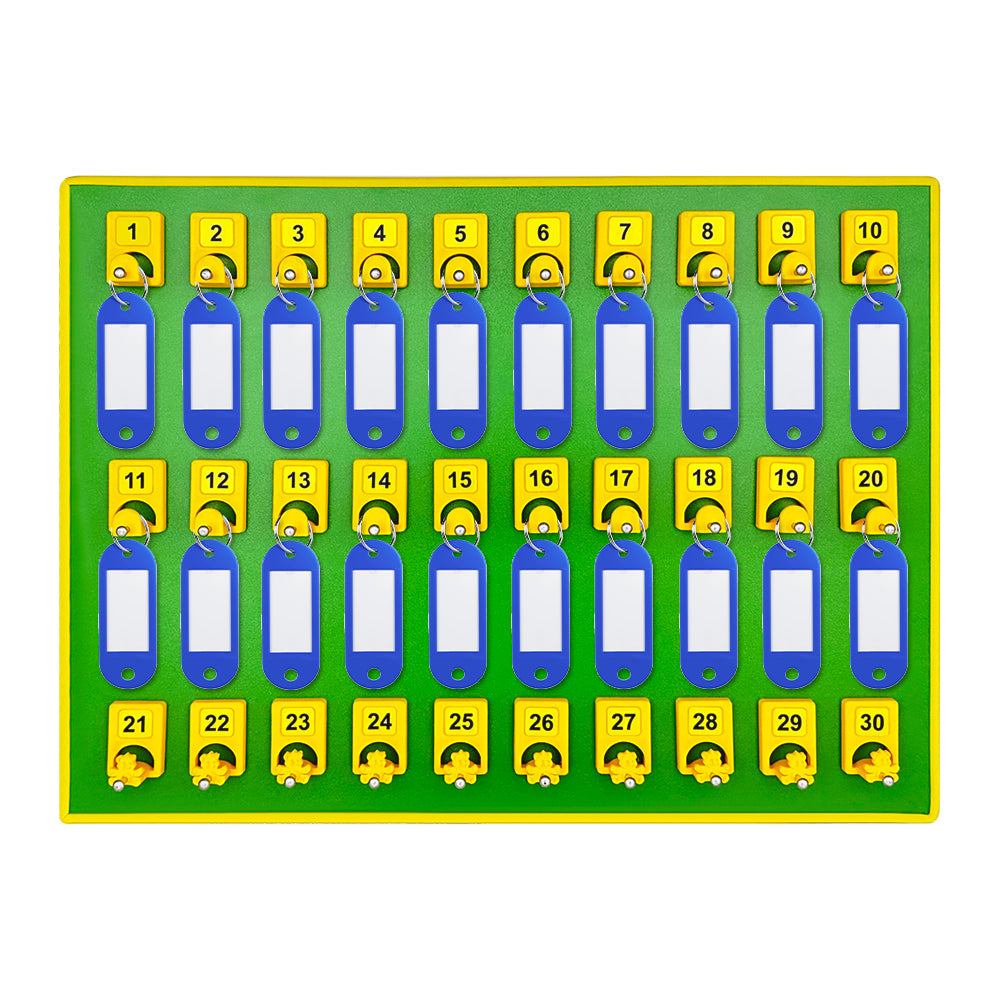 30 Hook Pet-Themed Wooden Key Holder Board