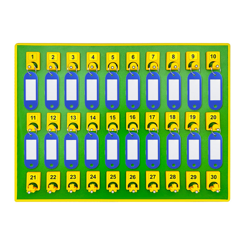 30 Hook Pet-Themed Wooden Key Holder Board