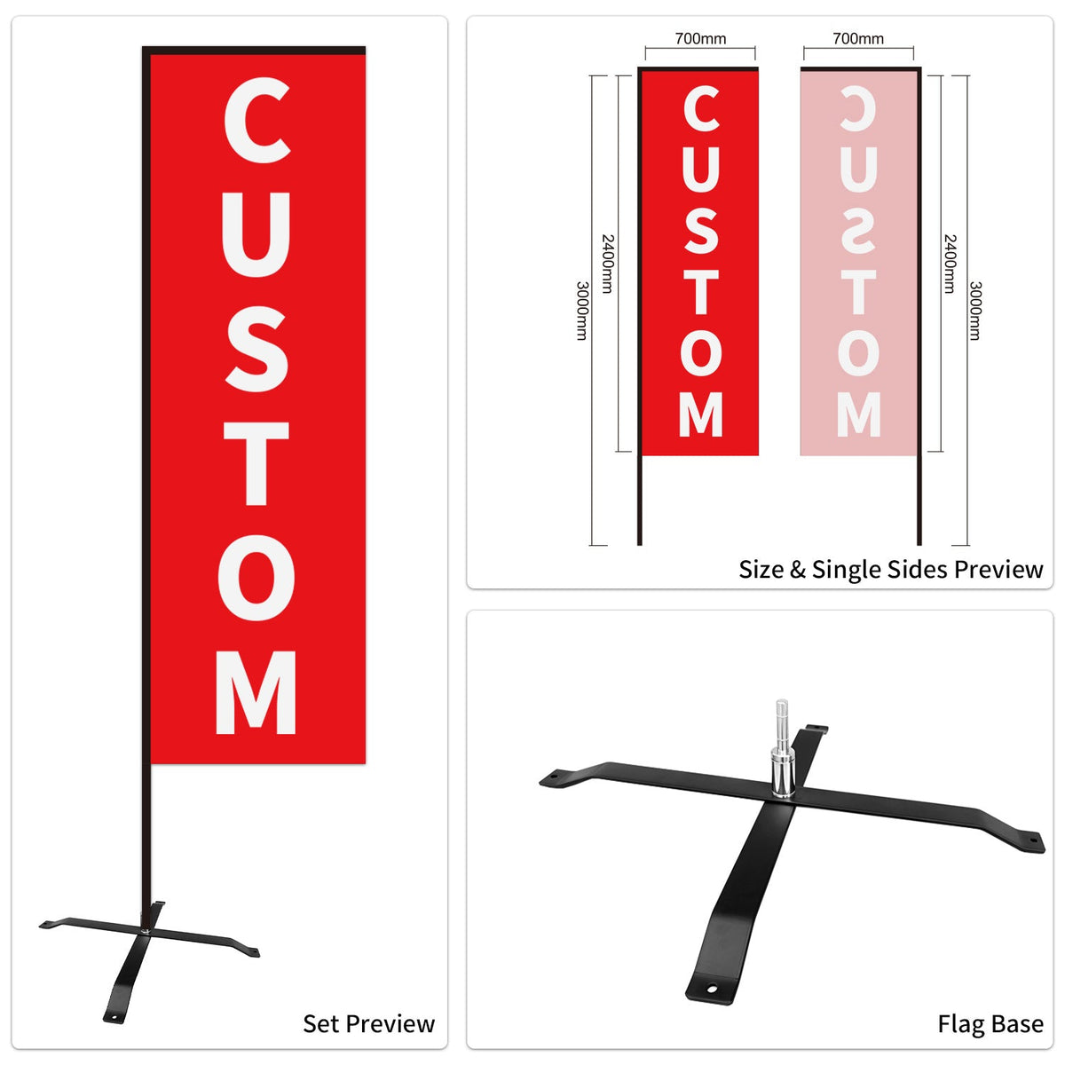 Custom Branded Flat Top Flags