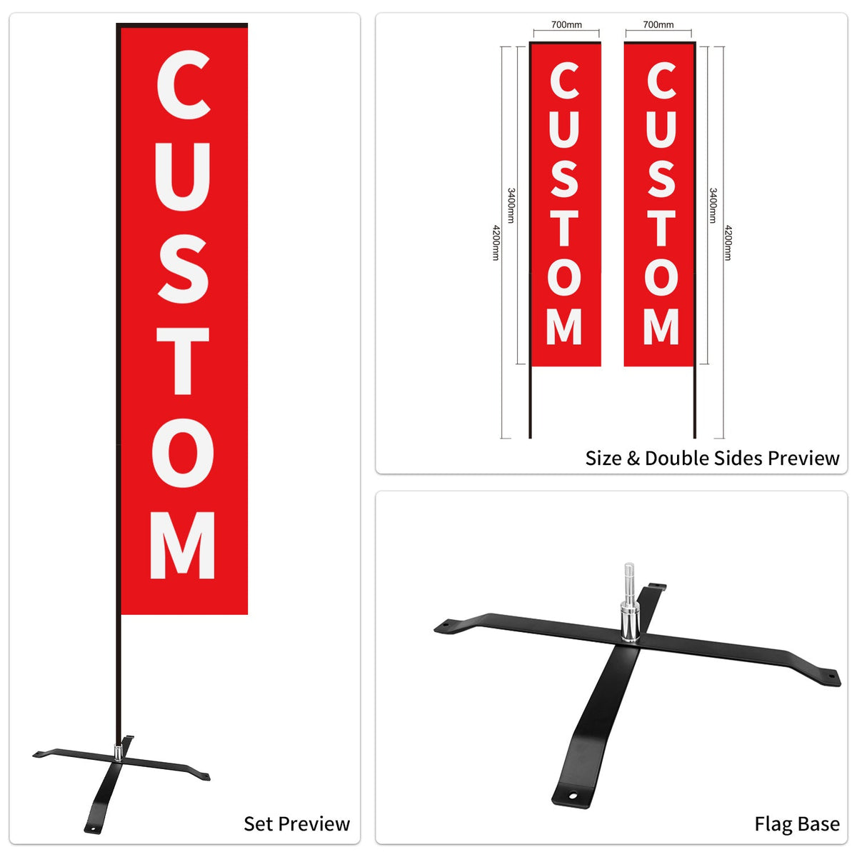 Custom Branded Flat Top Flags