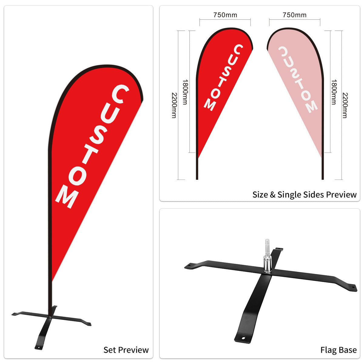 Custom Branded Teardrop Flags Australia