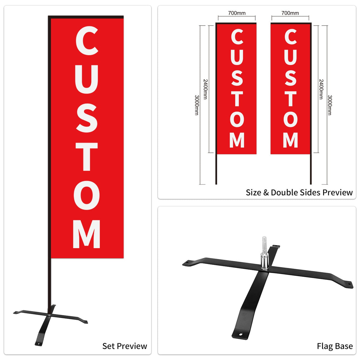 Custom Branded Flat Top Flags