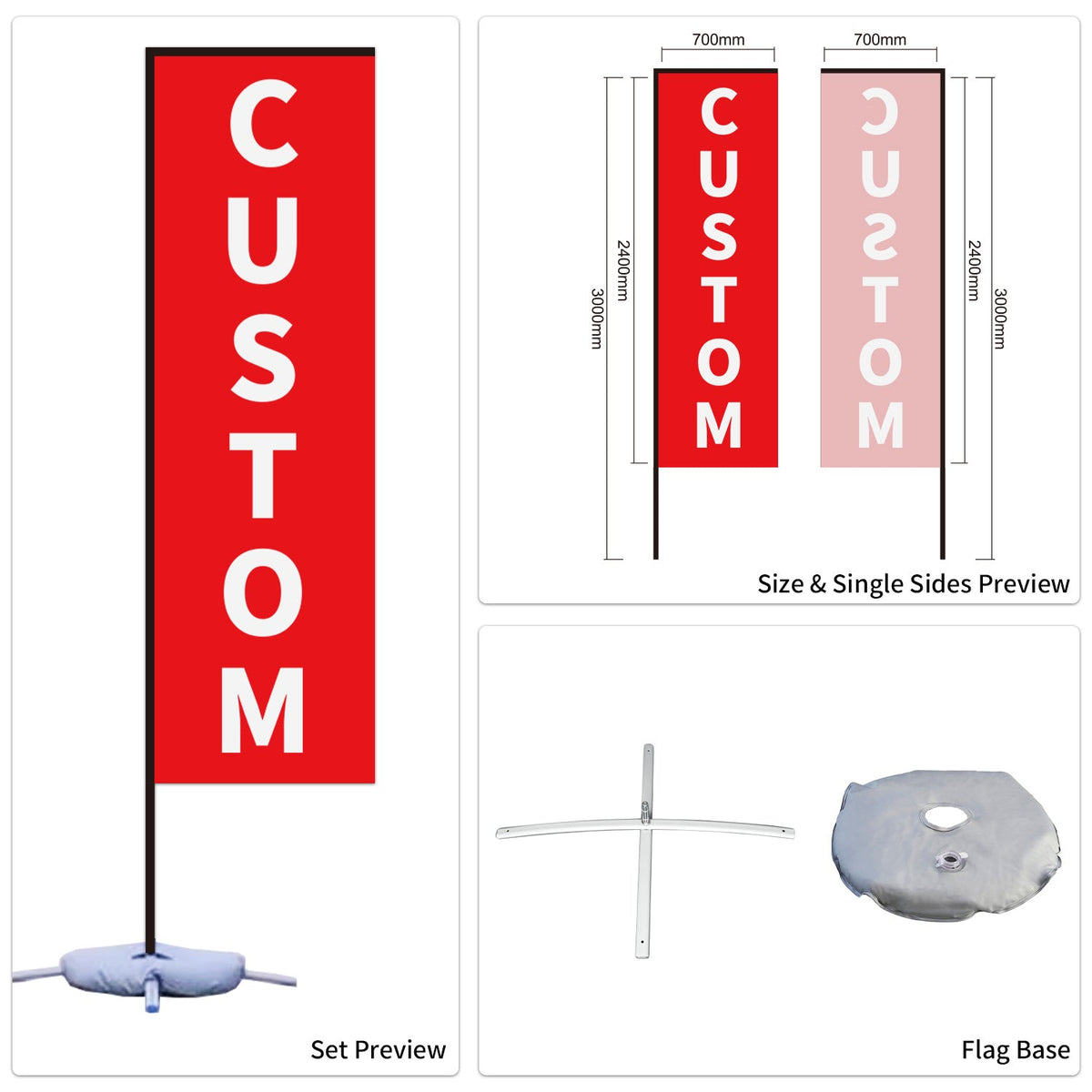 Custom Branded Flat Top Flags