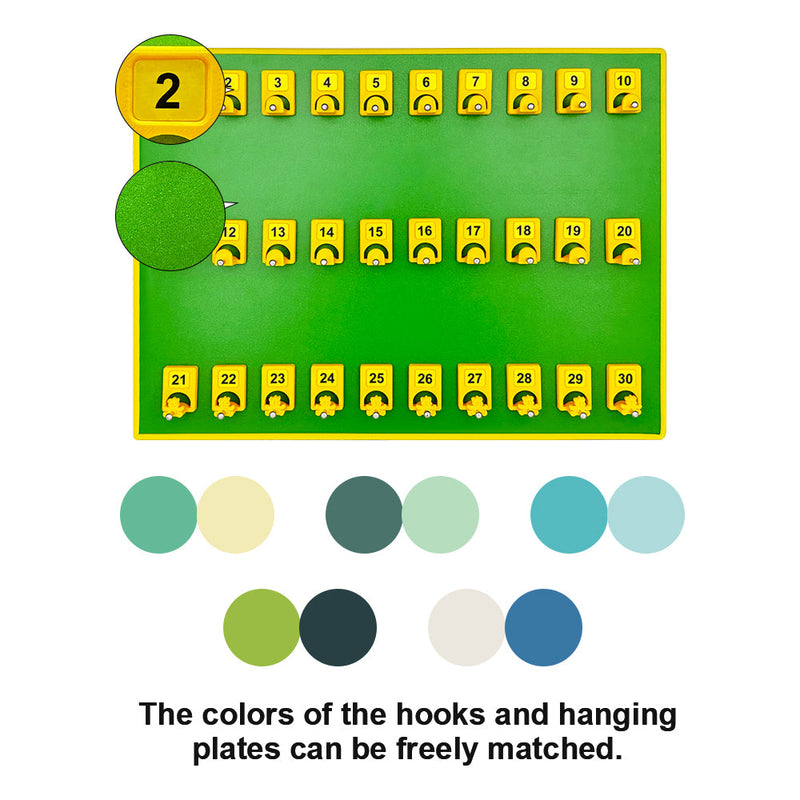 30 Hook Pet-Themed Wooden Key Holder Board