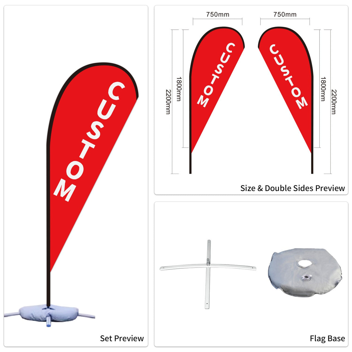 Custom Branded Teardrop Flags Australia