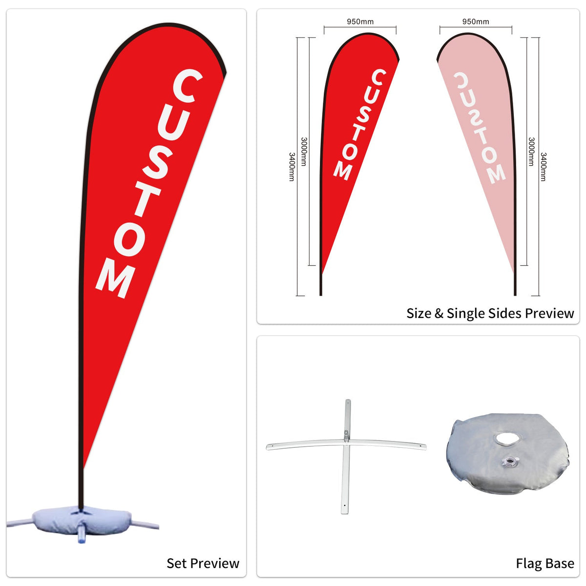 Custom Branded Teardrop Flags Australia