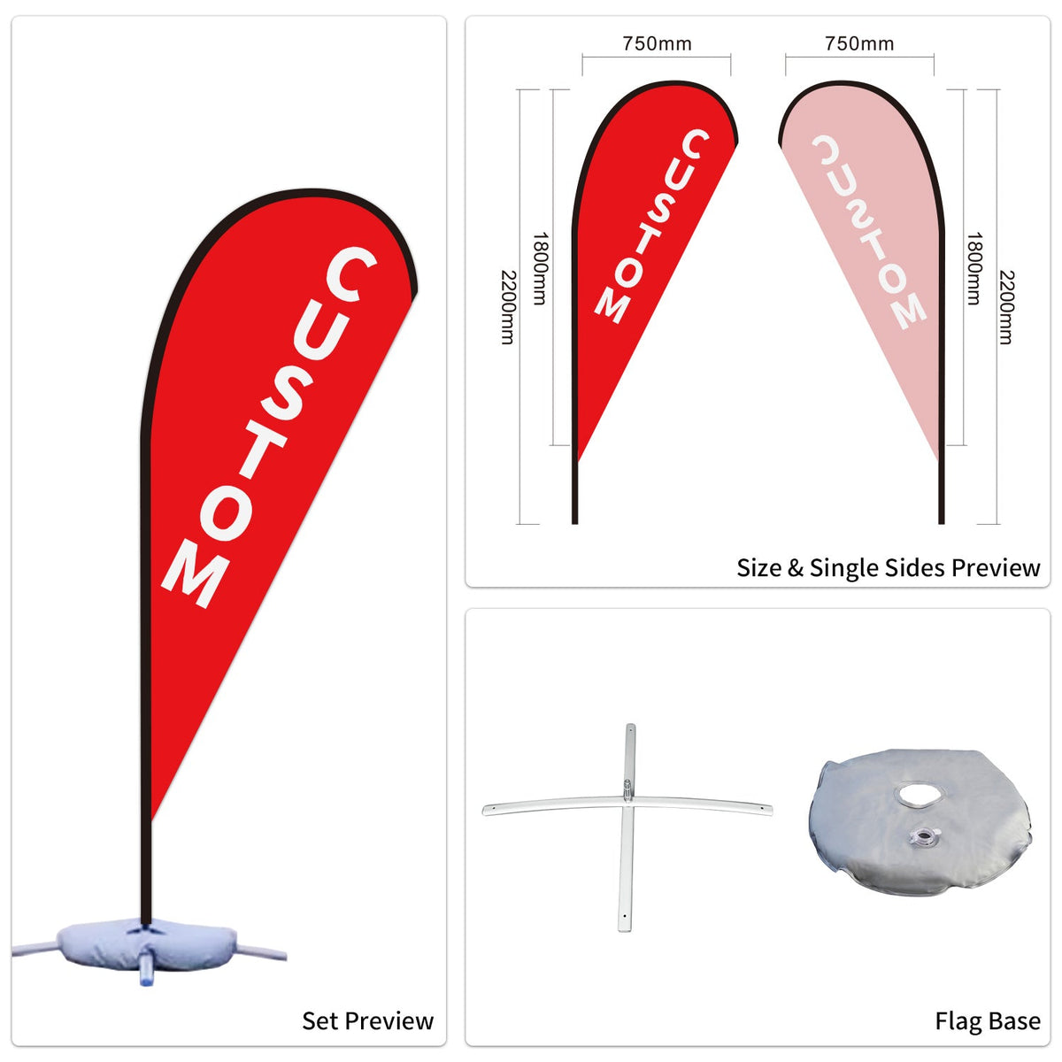 Custom Branded Teardrop Flags Australia