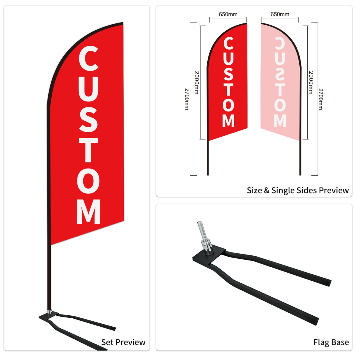 Used Car Dealership Outdoor Lot Advertising Swooper Flags