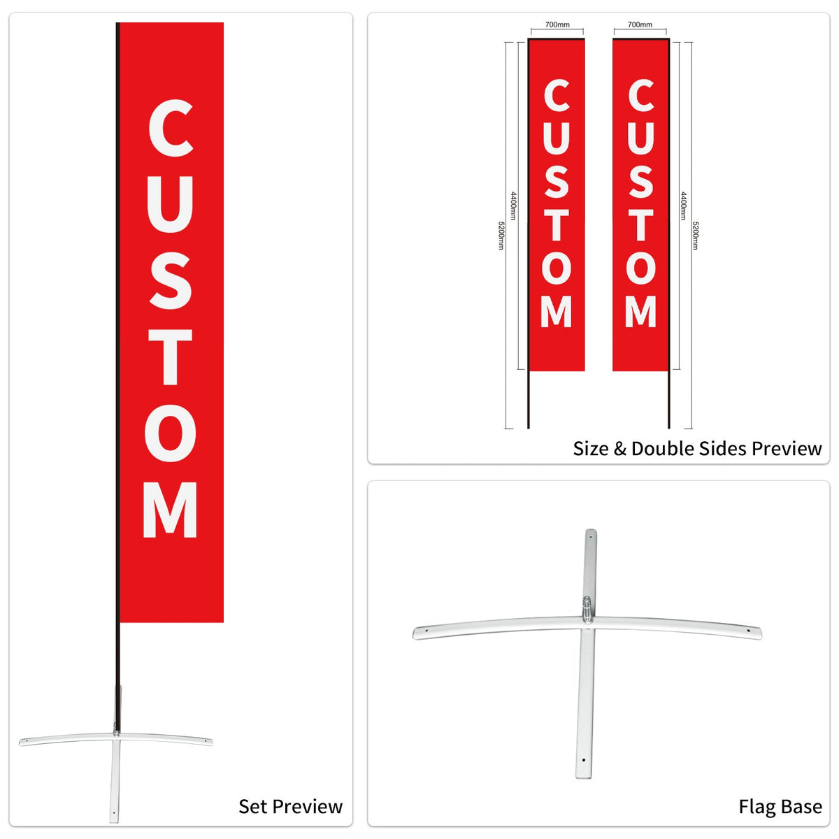 Custom Branded Flat Top Flags