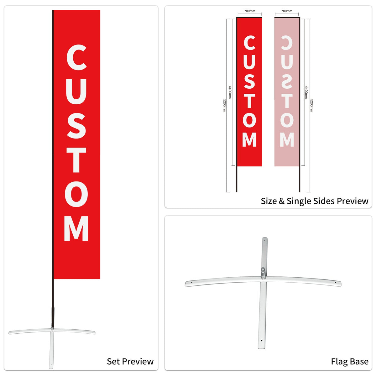 Custom Branded Flat Top Flags
