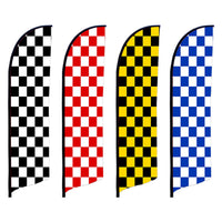 Checkered Swooper Feather Flag