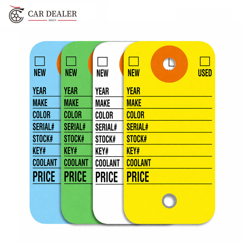 Dealership Key Tags, Two-Eyelet, With Rings
