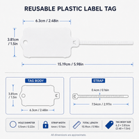 Reusable Plastic Label Tags – Waterproof Tie-On Tags