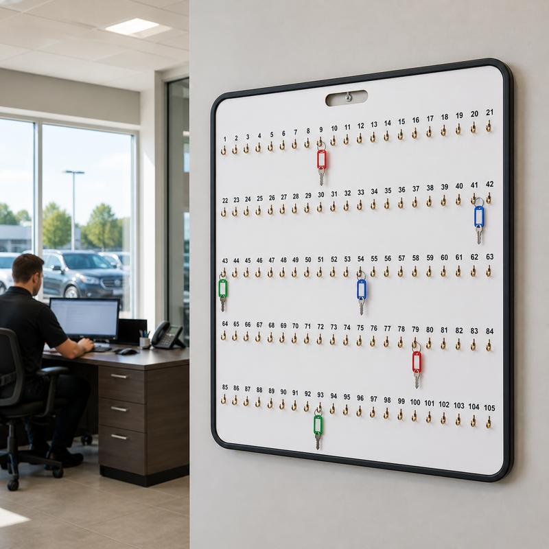105 Hooks Wooden Car Key Hook Board