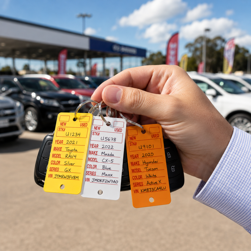 PVC Auto Service Car Dealer Key Tags