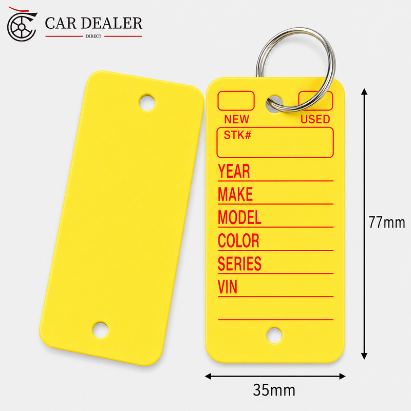 PVC Auto Service Car Dealer Key Tags