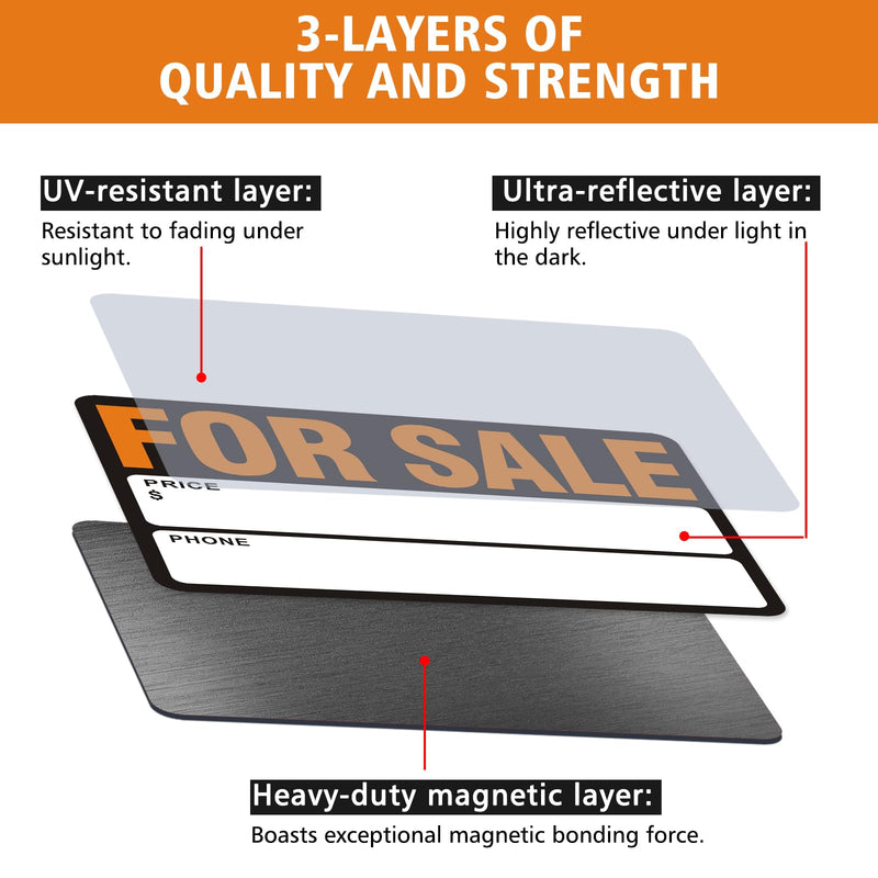 Magnetic For Sale Car Vehicles Sign