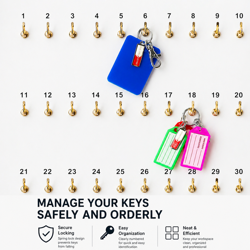55 Hooks Wooden Car Key Hook Board
