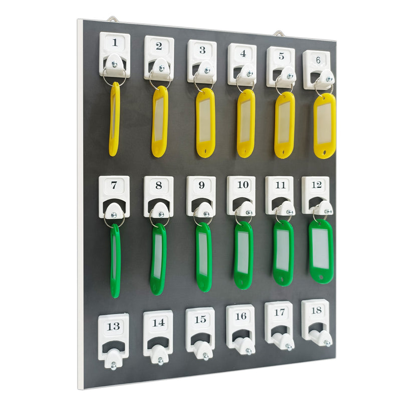 18 Hook Wall Mounted Key Rack Board