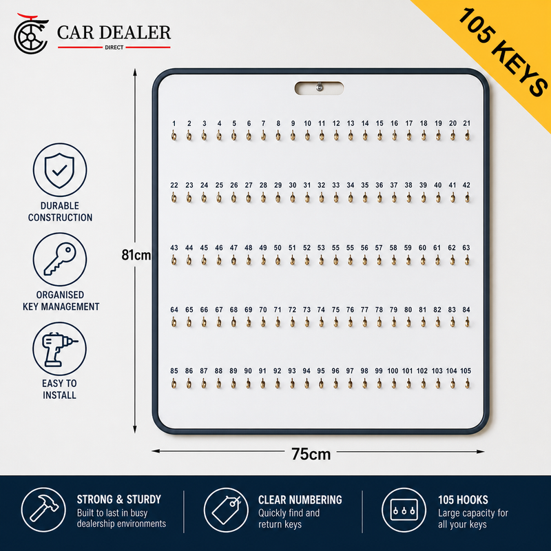 105 Hooks Wooden Car Key Hook Board