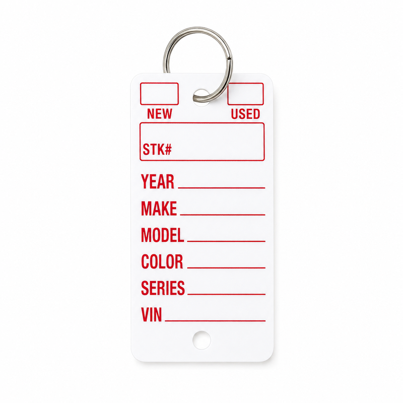 PVC Auto Service Car Dealer Key Tags