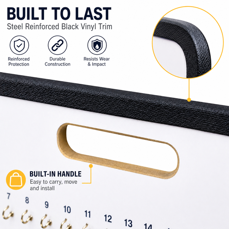 55 Hooks Wooden Car Key Hook Board